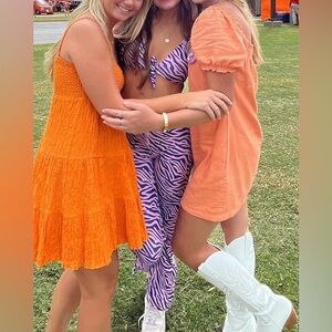 Clemson purple tiger striped matching game day set